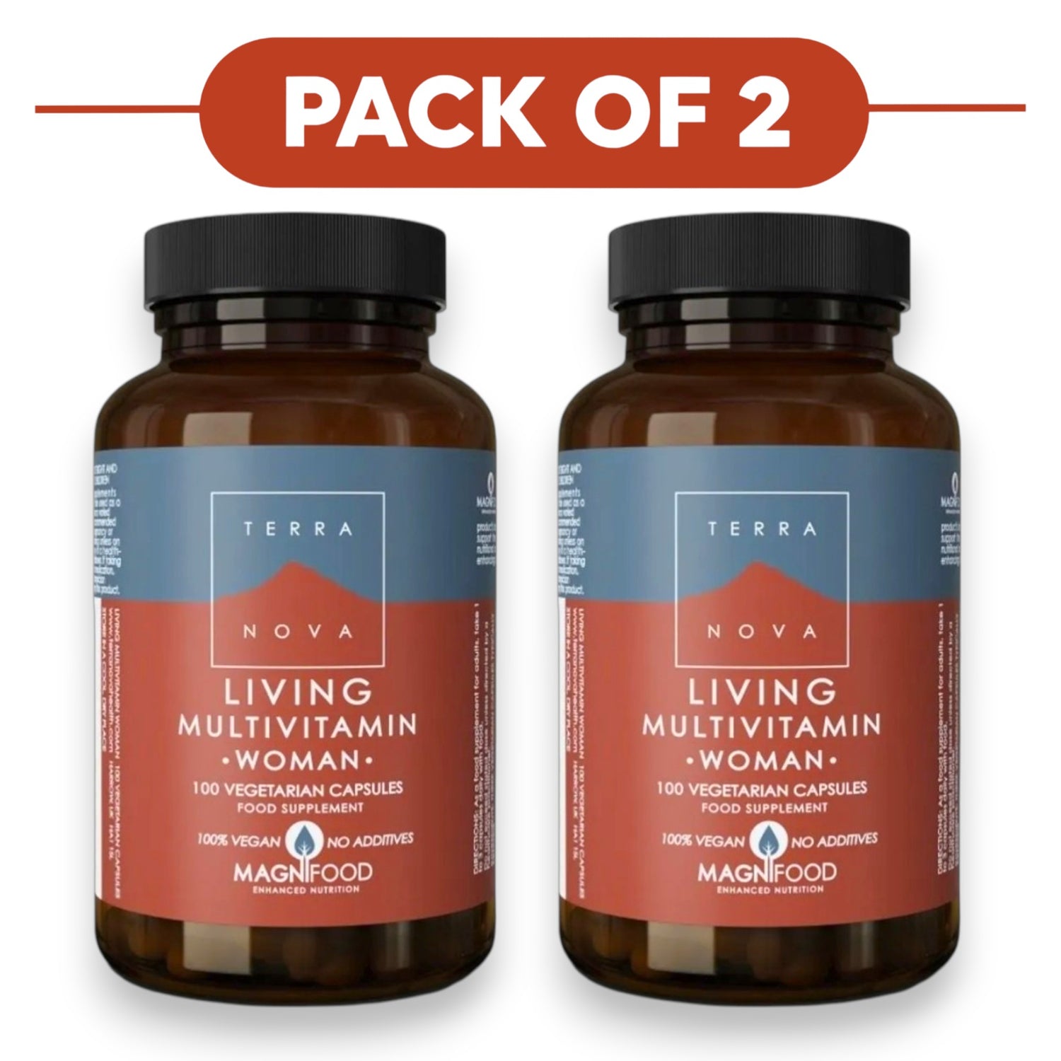 Terranova Living Multivitamin Woman 100 Vegetarian Capsules Pack of 2