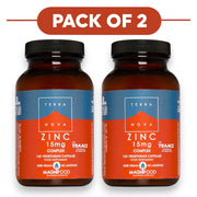 Terranova Zinc 15mg Complex 100 Vegetarian Capsules Pack of 2
