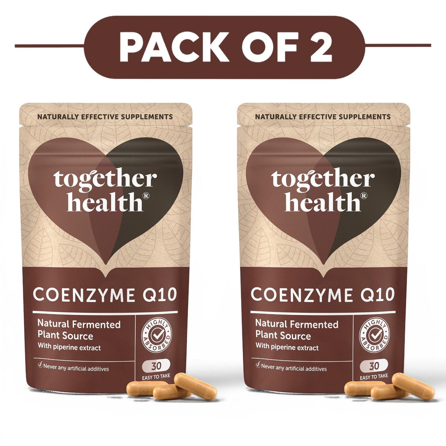 Together Health Coenzyme Q10 Natural Plant Source 30 Capsules Pack of 2