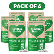 Together Health Vitamin D3 & K2 30 Capsules Pack of 6