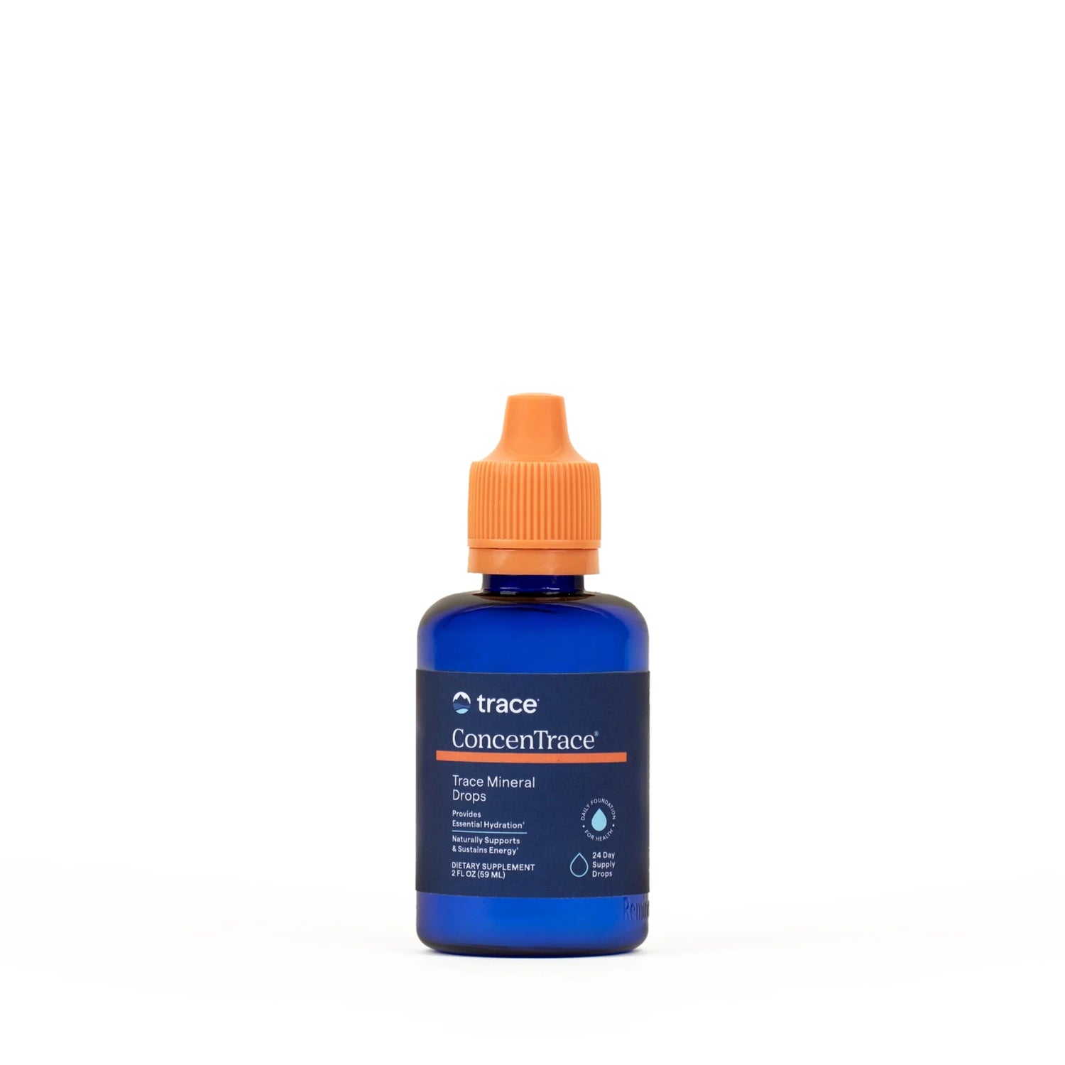 Front Image: Trace Minerals ConcenTrace trace mineral drops liquid bottle 59ml