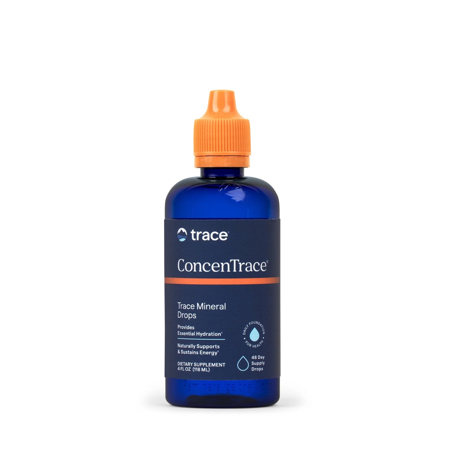 Front Image: Trace Minerals ConcenTrace trace mineral drops liquid bottle 118ml