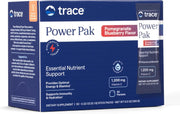 Front Image: Trace Minerals Power Pak pomegranate blueberry powder packets box 30 count