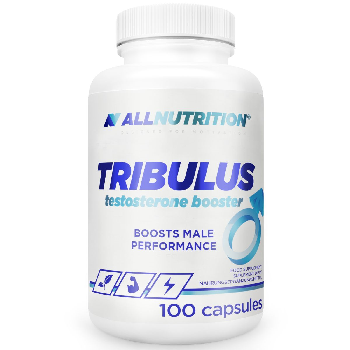 All Nutrition Tribulus Terrestris Extract bottle, 100 capsules.