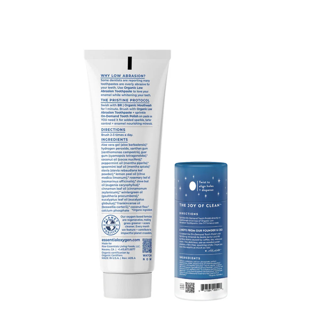 Essential Oxygen Dynamic Duo kit showing product details and contents.