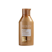 Redken All Soft Conditioner bottle with Argan Oil, 300ml size, on white background.
