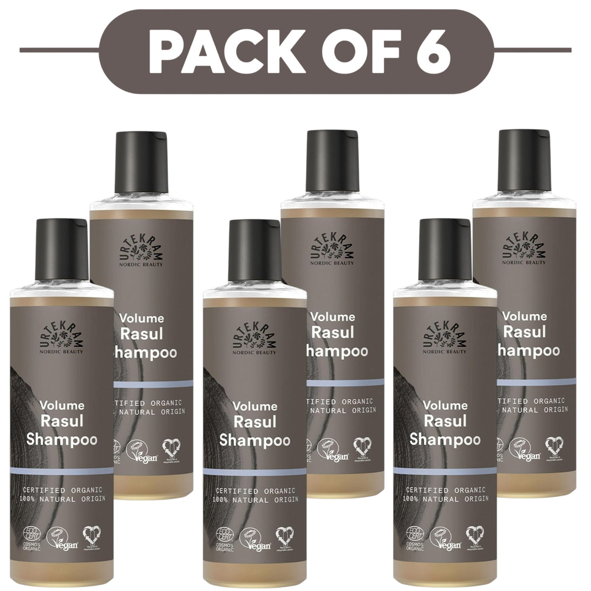 Urtekram Volume Rasul Shampoo 250ml Pack of 6