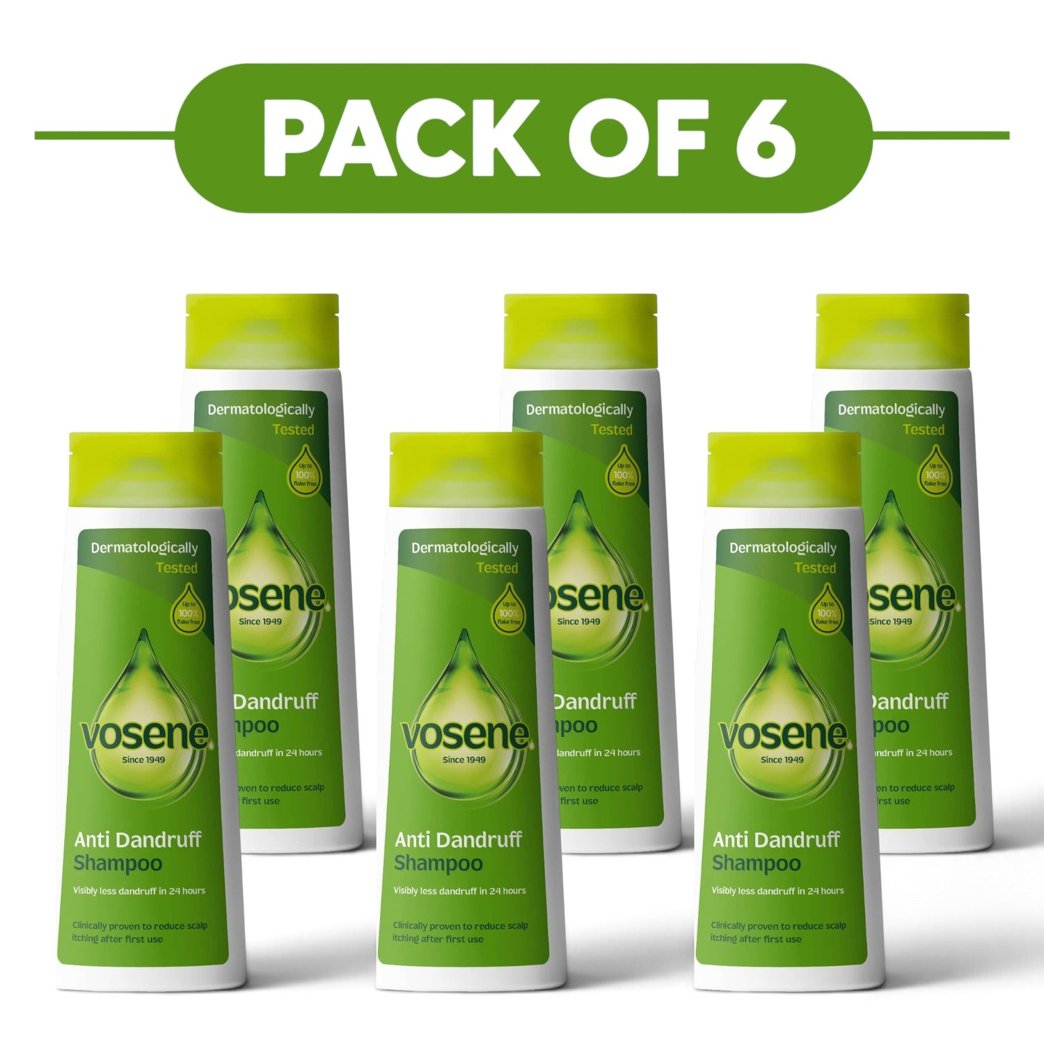 Vosene Anti Dandruff Shampoo 400ml Pack of 6