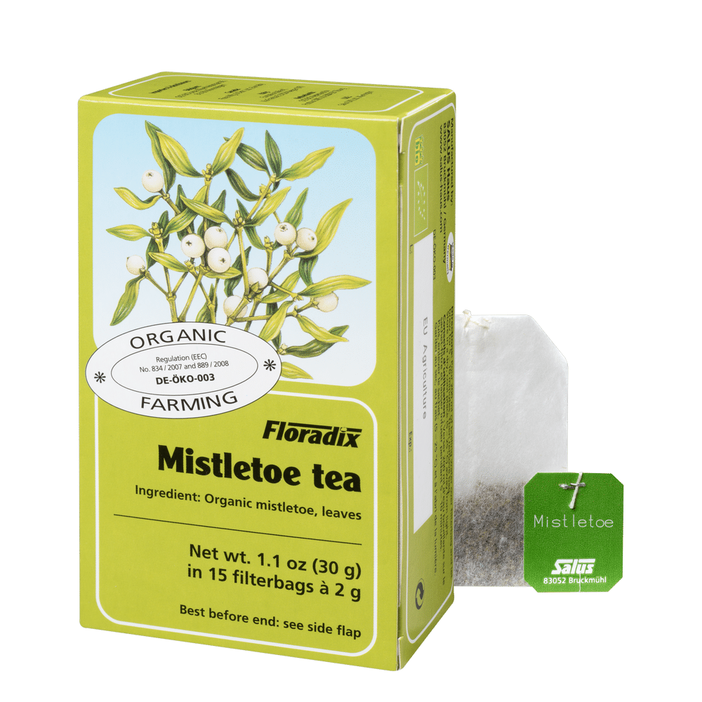 Floradix Organic Mistletoe Herbal Tea box, 15 teabags.