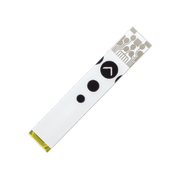 Single Accu-Chek Instant test strip isolated.