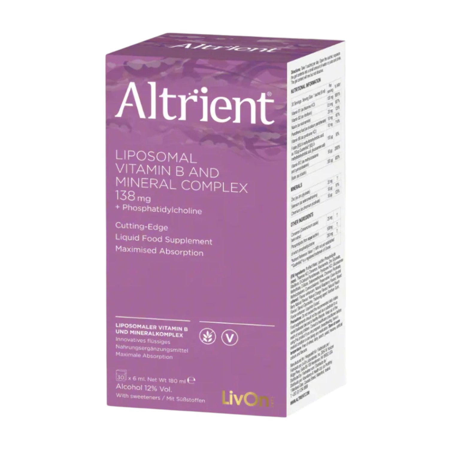 Altrient Liposomal Vitamin B Complex & Minerals box
