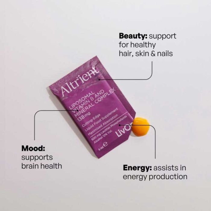 Altrient vitamin B complex nutritional information label