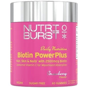 Nutriburst Biotin PowerPlus 2500mcg Strawberry Gummies 60 Count Pack of 2