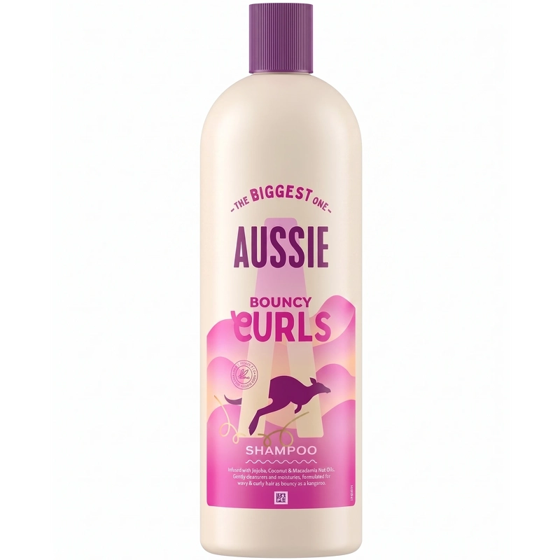 Aussie Bouncy Curls Shampoo vegan curly hair care bottle 675ml