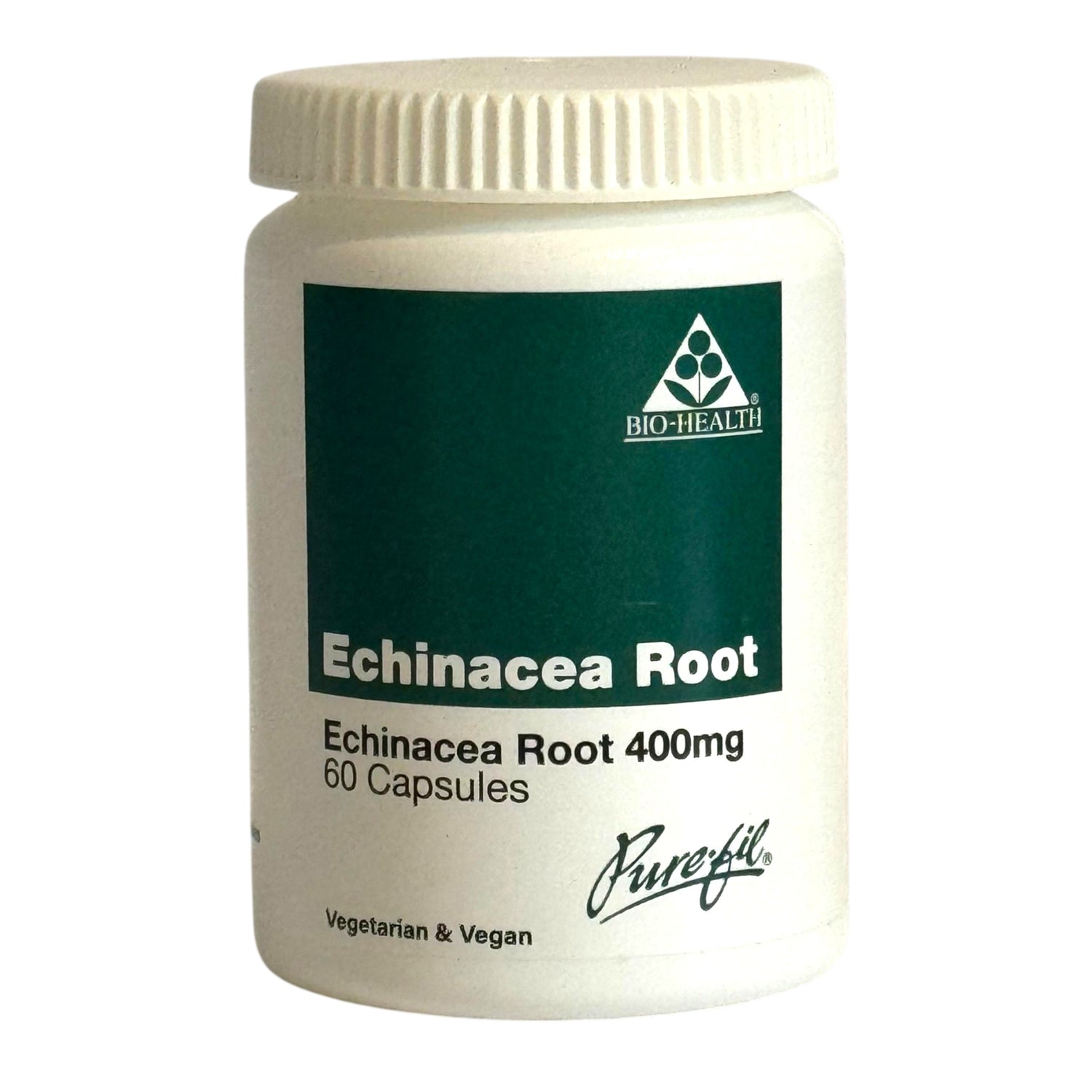 Bio Health Echinacea Root 400mg capsules bottle front label 60 capsules
