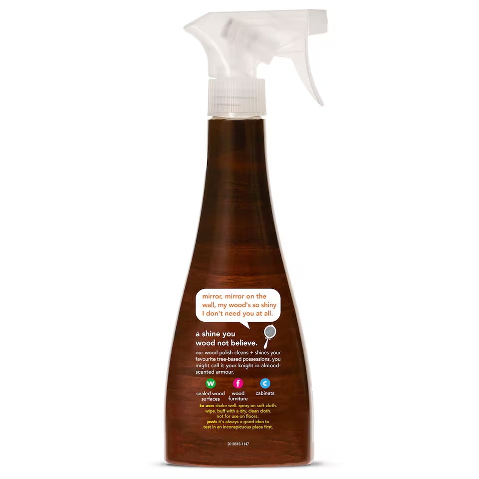 Method Wood Polish Spray almond fragrance ingredient information bottle 354ml