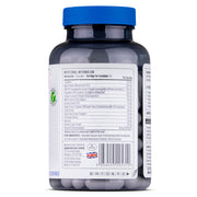 Supplement facts panel & barcode highlighting L-Arginine, Maca, and Ashwagandha content.