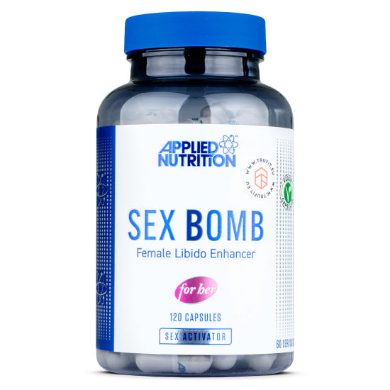 Front of Applied Nutrition Sex Bomb for Her bottle, 120 capsules.