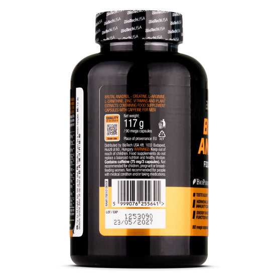 Supplement and barcode panel for BIOTECH USA Brutal Series Advanced Training Complex.