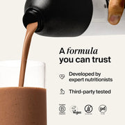 Huel Black Edition Chocolate meal powder preparation instructions shaker mixing 2.7kg pouch