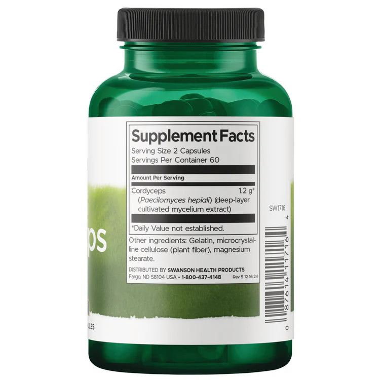 Swanson Cordyceps 120 Capsules Pack of 2