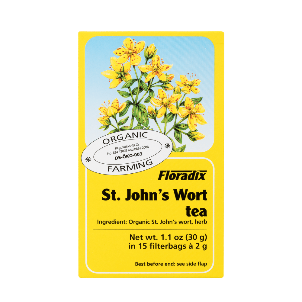 Floradix Organic St John's Wort Herbal Tea, 15 teabags.