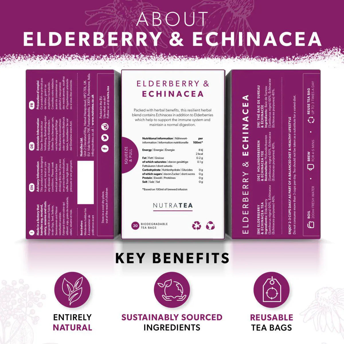 Nutra Elderberry & Echinacea - Immune Support Tea