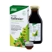 Floradix Gallexier Liquid Herbal Formula bottle, box & dosage 250ml.