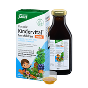 Floradix Kindervital Fruity Children's Liquid Vitamins bottle, box & dosage 250ml.