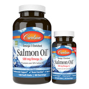 Carlson Labs Salmon Oil, 500mg Omega-3s, 180 + 50 soft gels