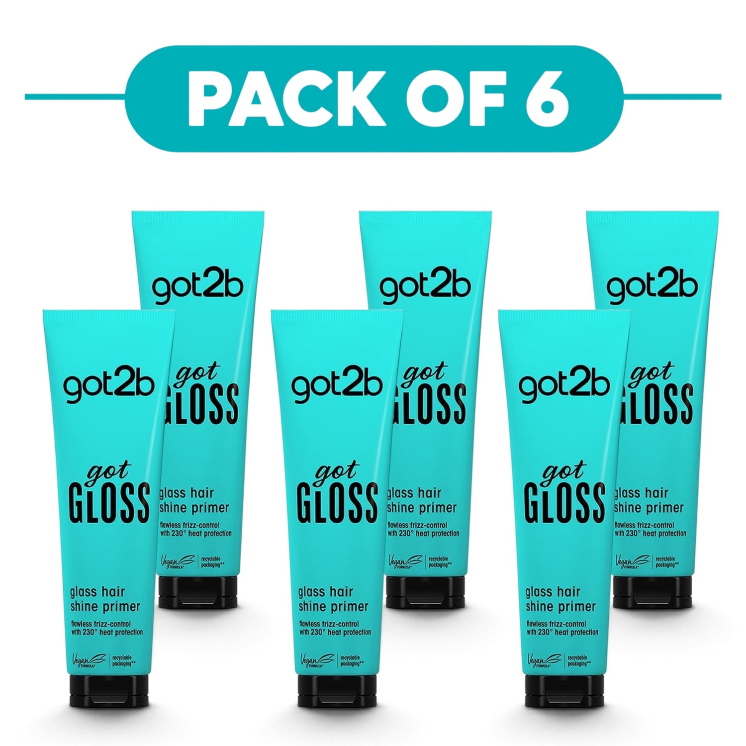 got2b gotGloss Glass Hair Shine Primer 150ml Pack of 6