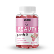 WEIDER Beauty Hair, Skin & Nails Gummies – Raspberry Flavour | 40 Gummies | Biotin + CoQ10 + Hyaluronic Acid