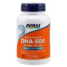 Load image into Gallery viewer, NOW Foods DHA-500/250 EPA Fish Oil, Double Strength, Softgels
