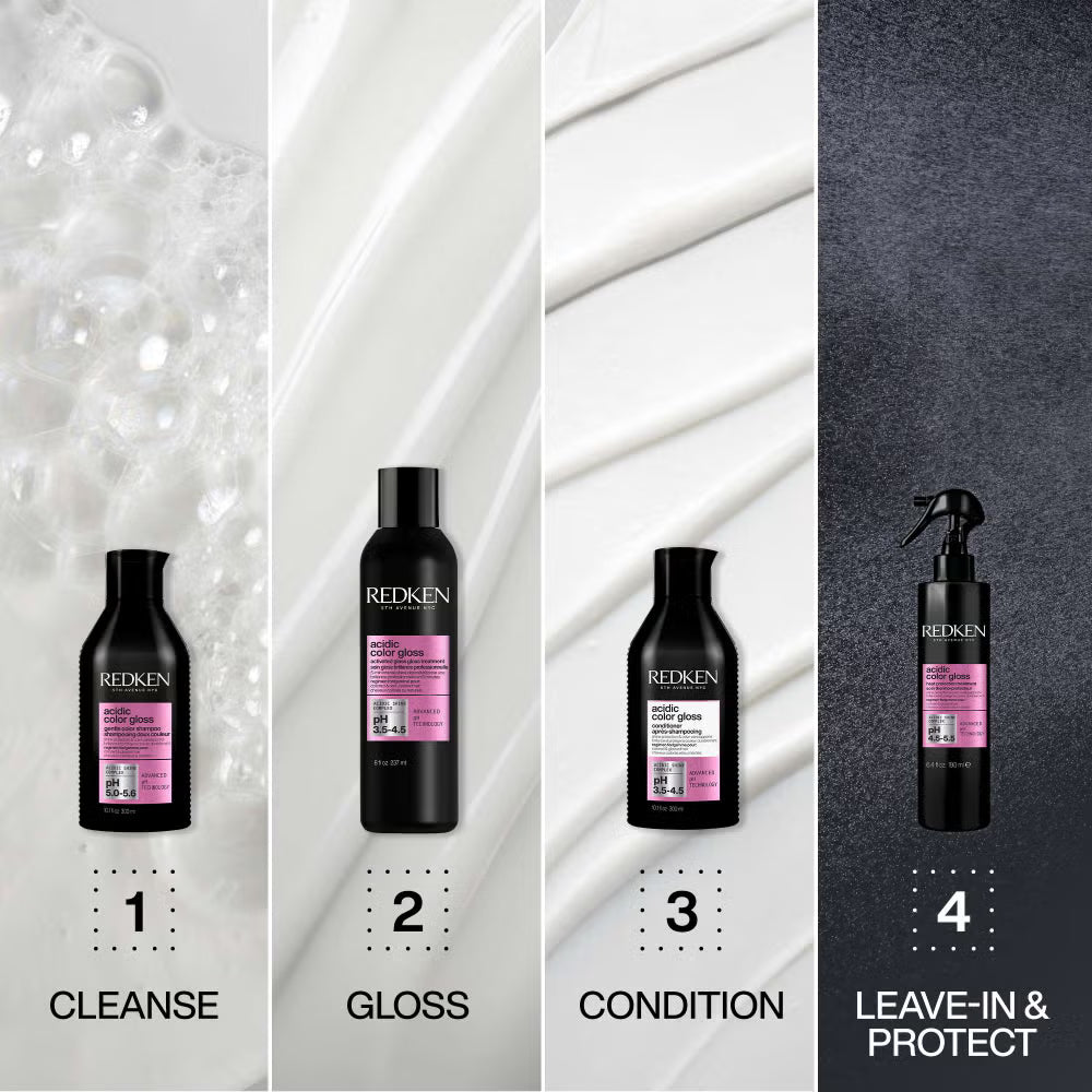 Redken Acidic Gentle Color Gloss Routine.