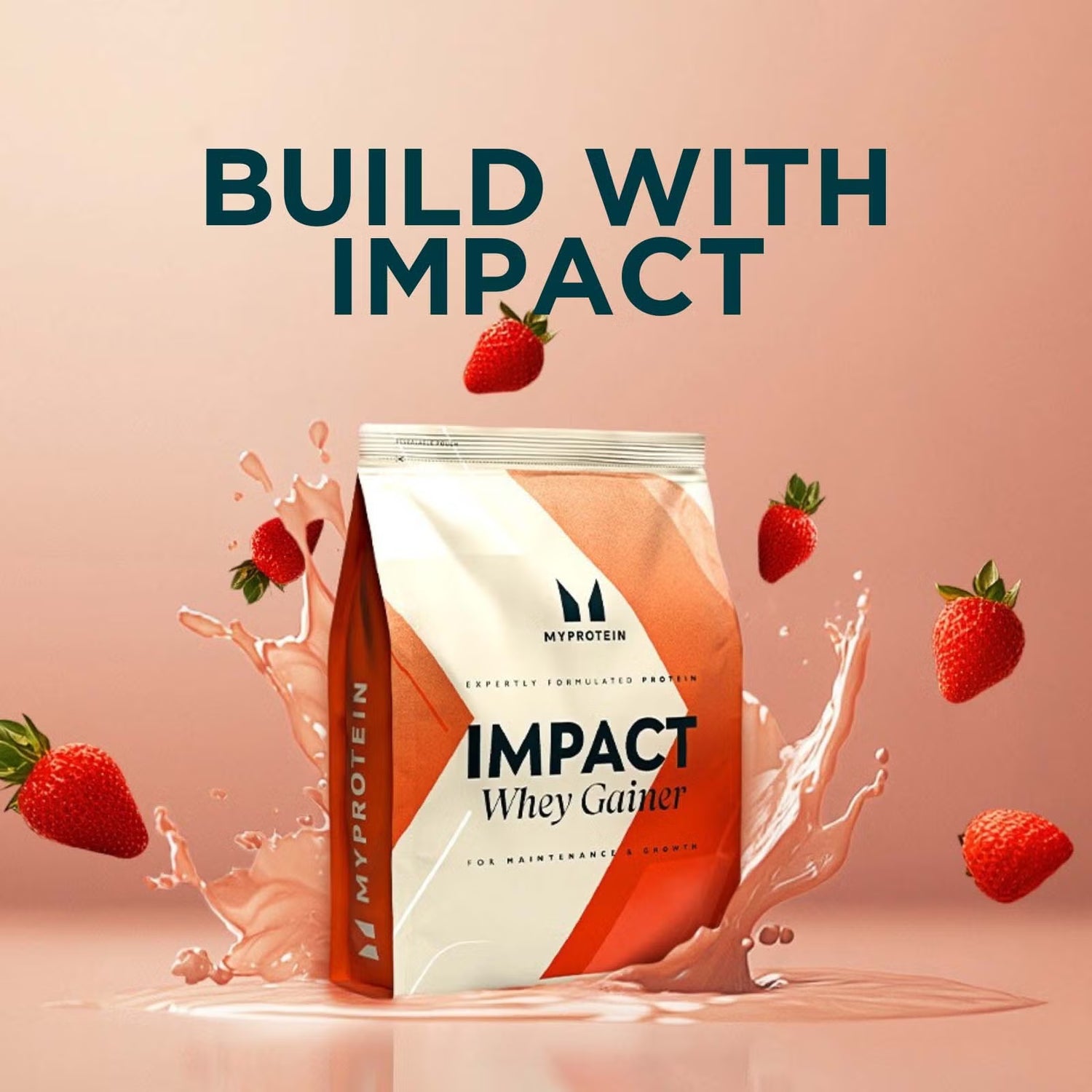MyProtein Impact Whey Gainer Powder Strawberry - 2.5kg