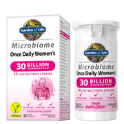 Garden of Life Microbiome Once Daily Women's Probiotic bottle & box, 30 capsules.