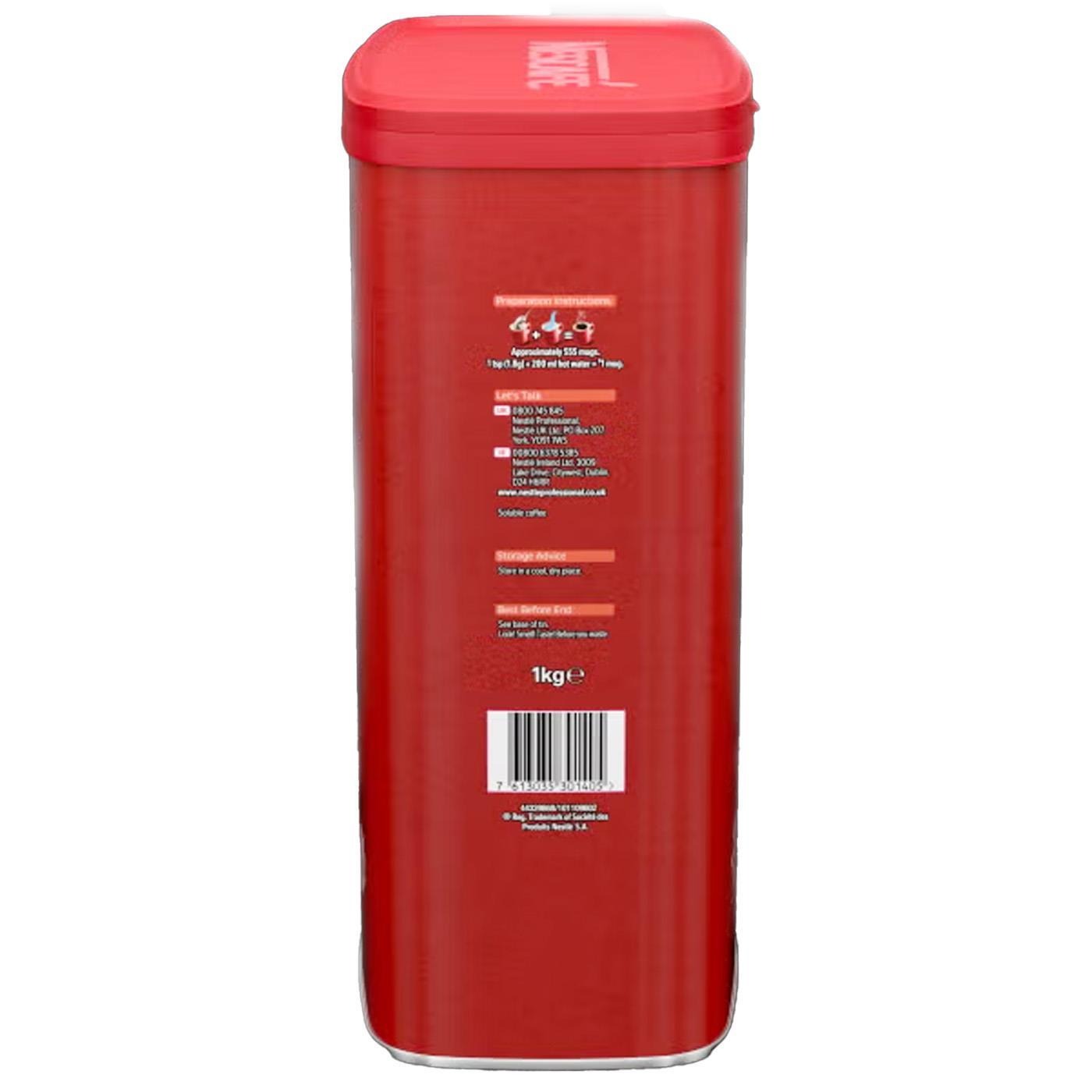 NESCAFÉ Original instant coffee granules 1kg tin barcode packaging