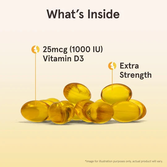 Jarrow Formulas Vitamin D3 25mcg 1000 IU softgels daily use lifestyle 200 count