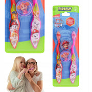 Lifestyle/use image: Firefly Paw Patrol kids toothbrush daily brushing routine plastic handle soft bristles 2 pack