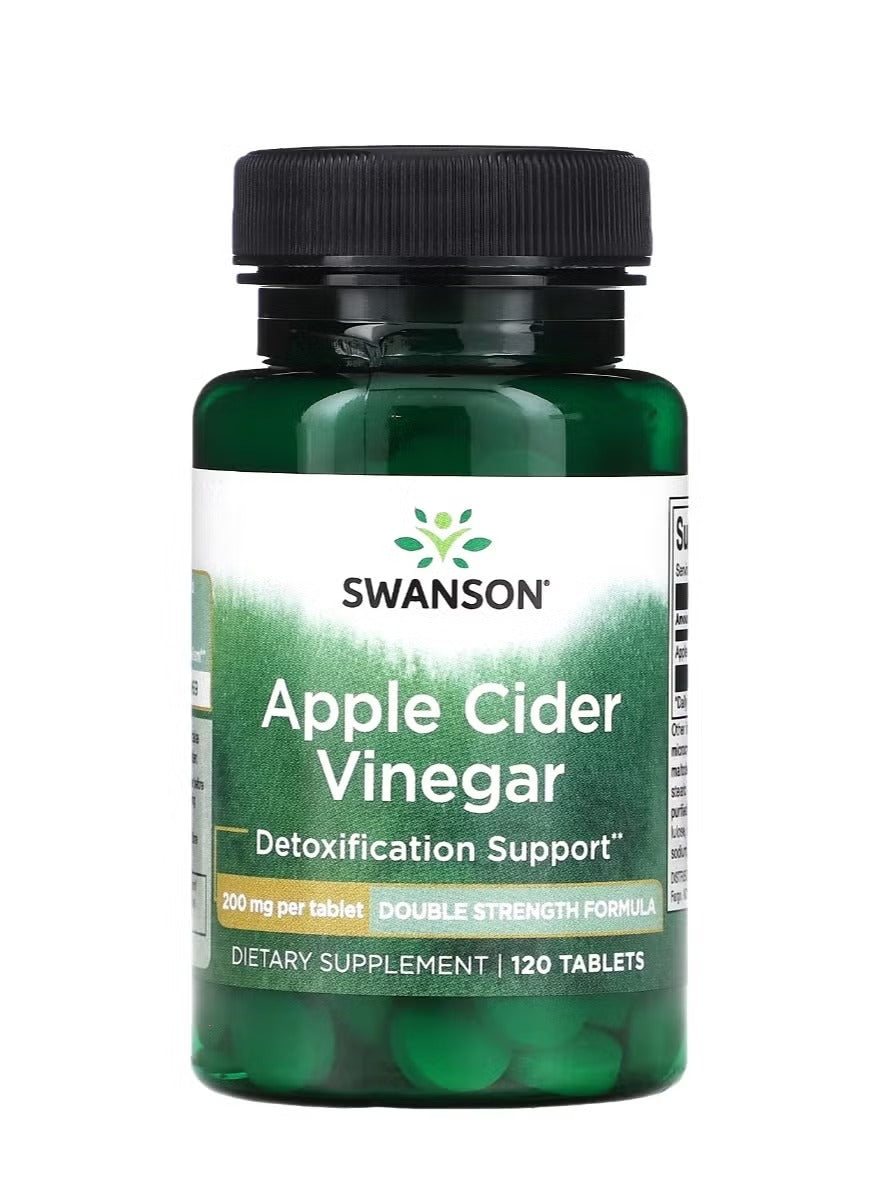 Swanson Apple Cider Vinegar 200mg 120 tablets bottle supplement