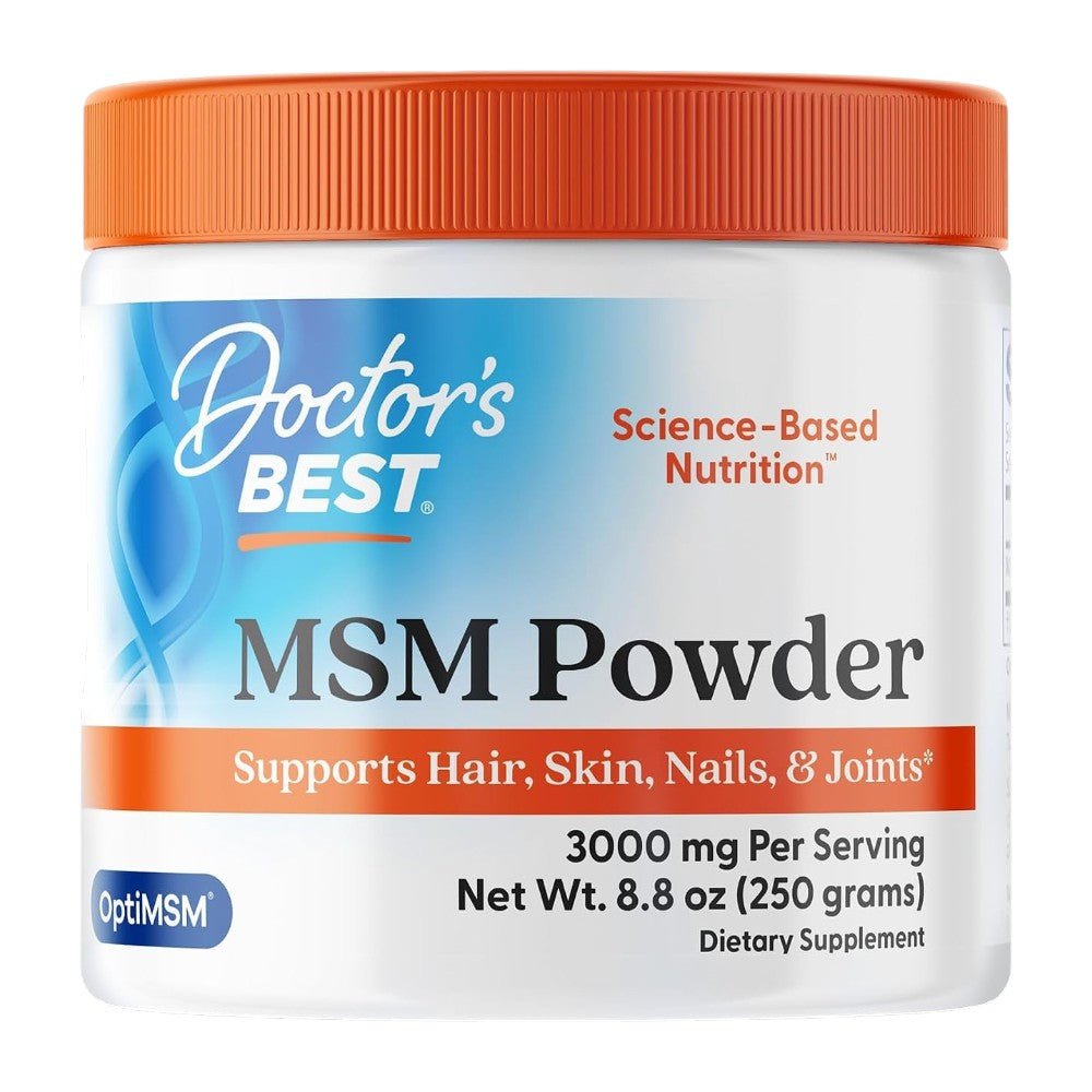 Doctor's Best MSM Powder with OptiMSM, container packaging, unflavoured, 250g