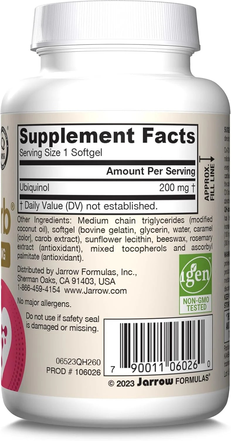 Barcode Image: Jarrow Formulas Ubiquinol QH-Absorb 200mg softgels barcode 60 count