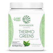 Sunwarrior Shape Thermo Greens unflavoured plant based greens powder tub 210g