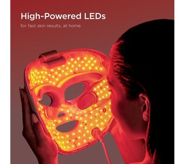 Shark CryoGlow LED Light Therapy Mask, universal-size Lilac Chill mask, 1 mask, at-home facial skincare use