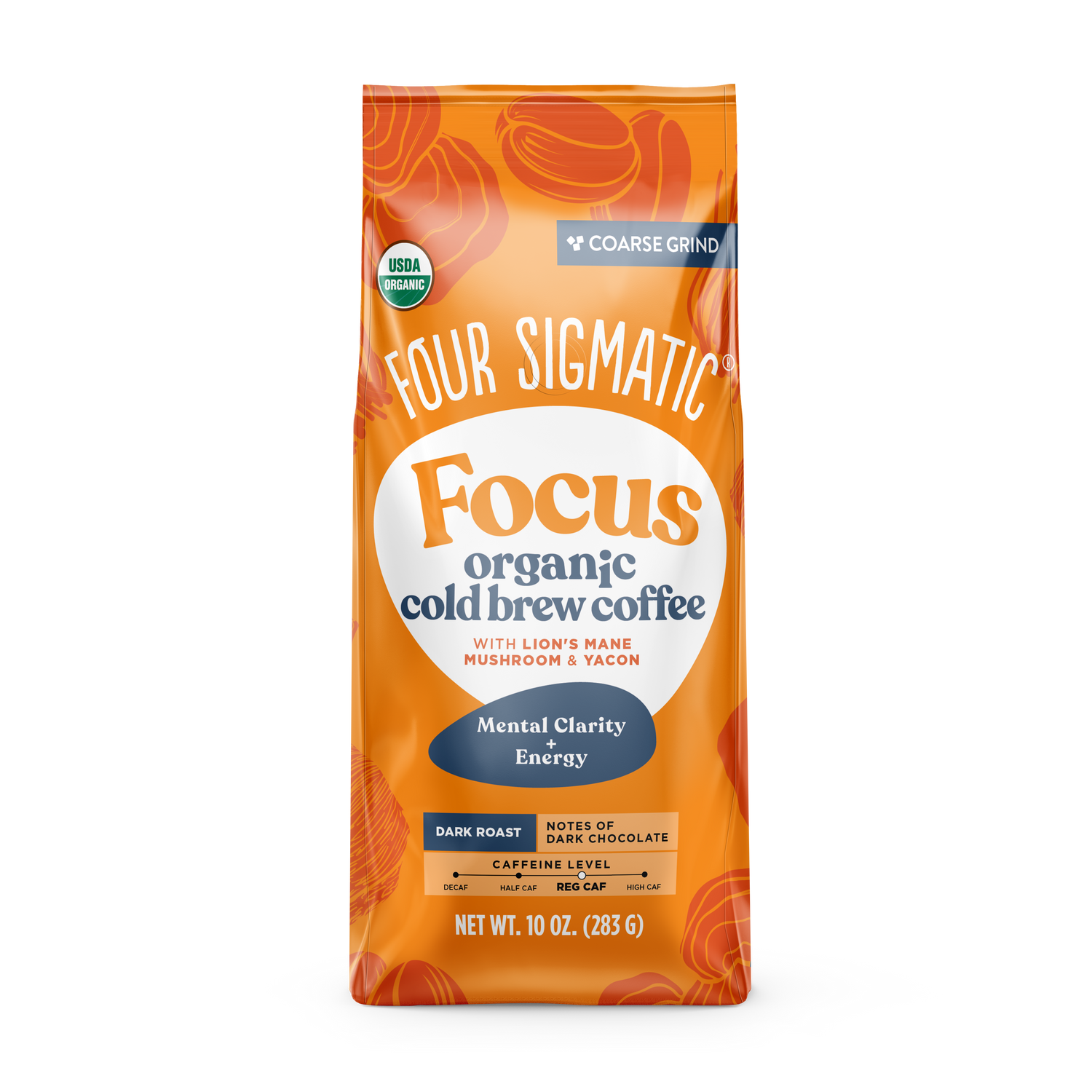 Four Sigmatic Focus Organic Cold Brew Coffee Dark Roast Coarse Grind 283g pack