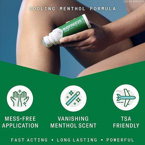 Biofreeze Menthol Cooling Roll-On Gel for Muscles & Joints – 89ml