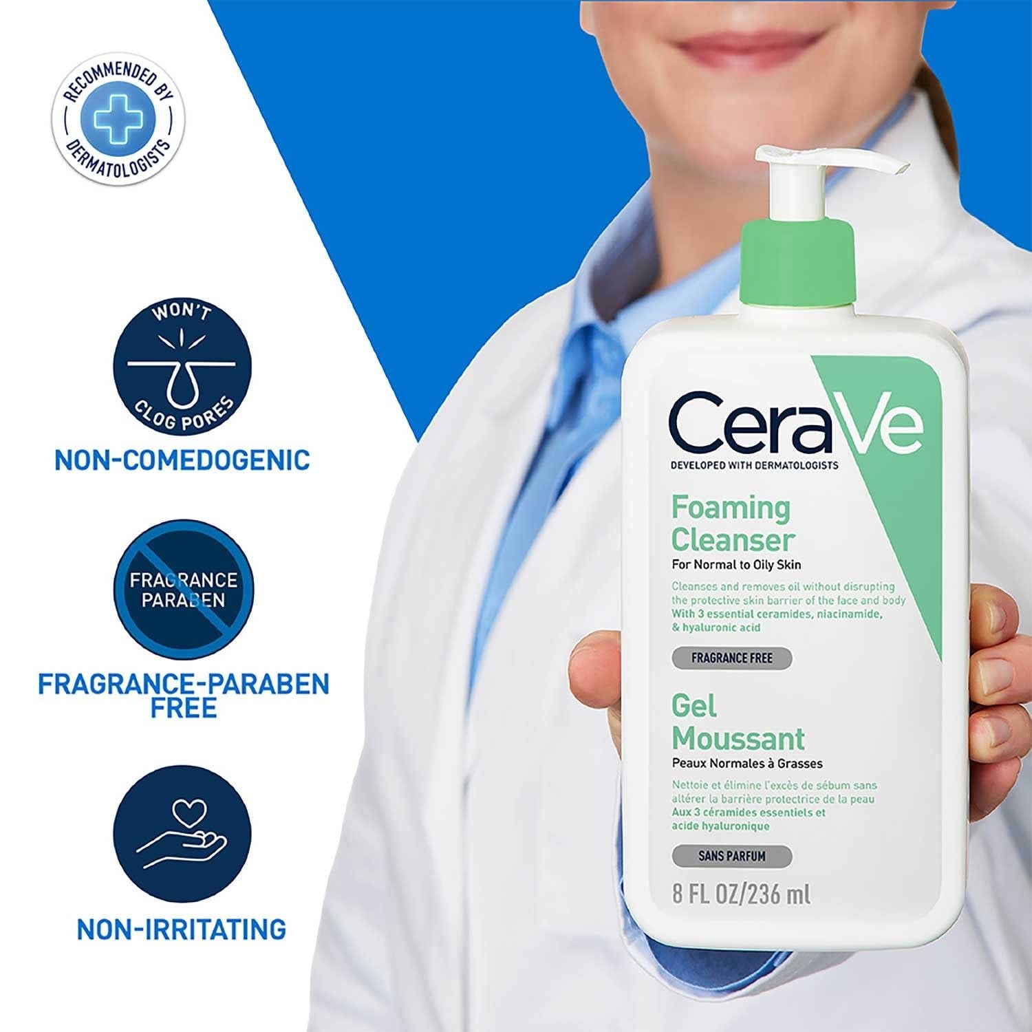 CeraVe Foaming Cleanser Normal to Oily Skin 236ml