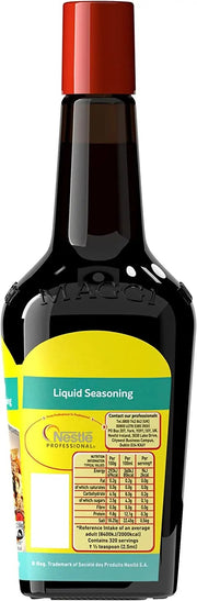Maggi Professional Classic Liquid Seasoning ingredients label 800ml