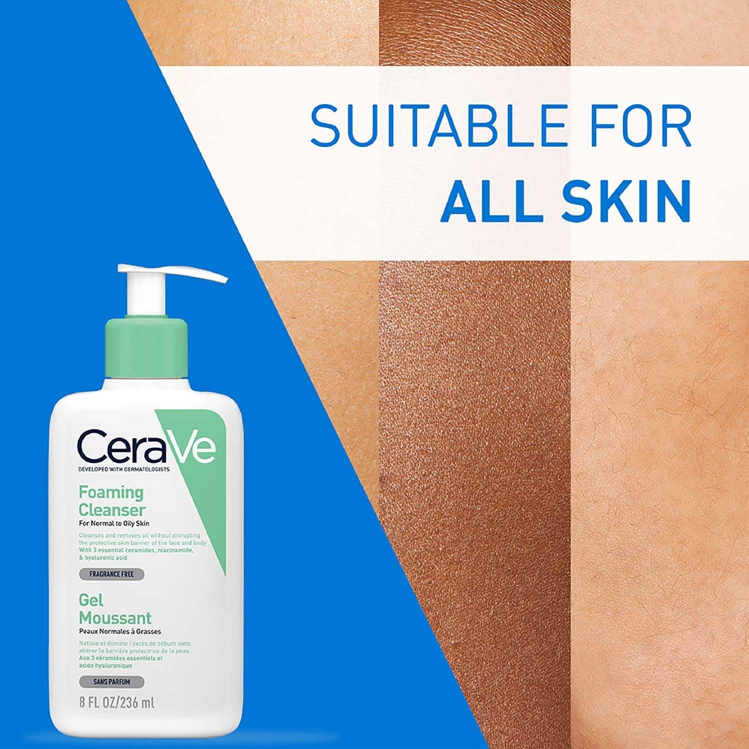 CeraVe Foaming Cleanser Normal to Oily Skin 236ml suitable for all skin