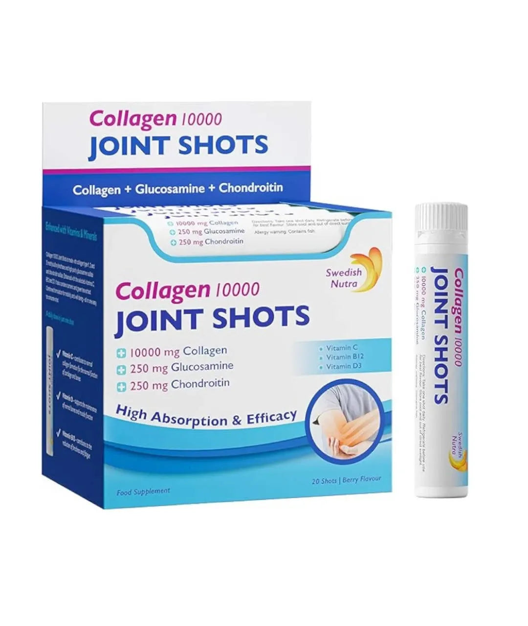 Swedish Nutra Joint Shots Collagen – 10,000 mg (20 x 25ml, 500ml)